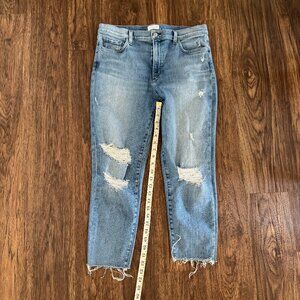 Joe's Jeans "The Charlie" High Rise Skinny Ankle Distressed Jeans - Size 32